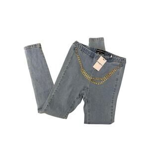 NEW NWT Generation Love Delfina Chain Jegging Jeans Denim Light Wash XS